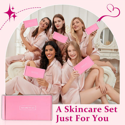 Skincare Gift Box 30pcs with Fruit Extracts - Moisturizing Hydrating Non-Greasy Skin Care Set for Women - Winter Hydration Daily Skincare Holiday Christmas Gift for Family