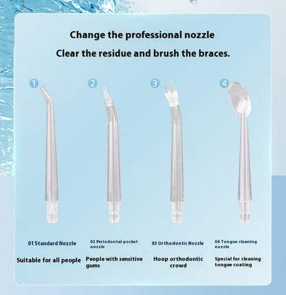 Water Flosser Portable USB Rechargeable Cordless Oral Irrigator with 4 Nozzles 3 Cleaning Modes Smart Chip Electric Water Floss Teeth Cleaner for Braces Gum Health Travel Home Use Men Women
