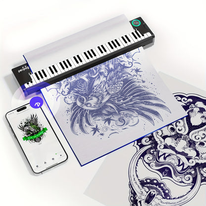 Tattoo Transfer Paper 40 Sheets Peripage Thermal Stencil Paper Ink-Free Fast Imaging A4 High Definition for Tattoo Machine Artists & Beginners