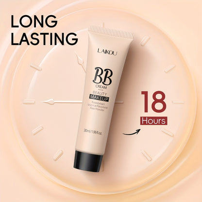 BB Cream 2PCS Set by LAIKOU – Waterproof Long-Wearing Foundation with Pore-Minimizing & Blemish-Covering Concealer, Glycerin-Infused Formula, 9 Shades, 30ml/1.06fl.oz Each