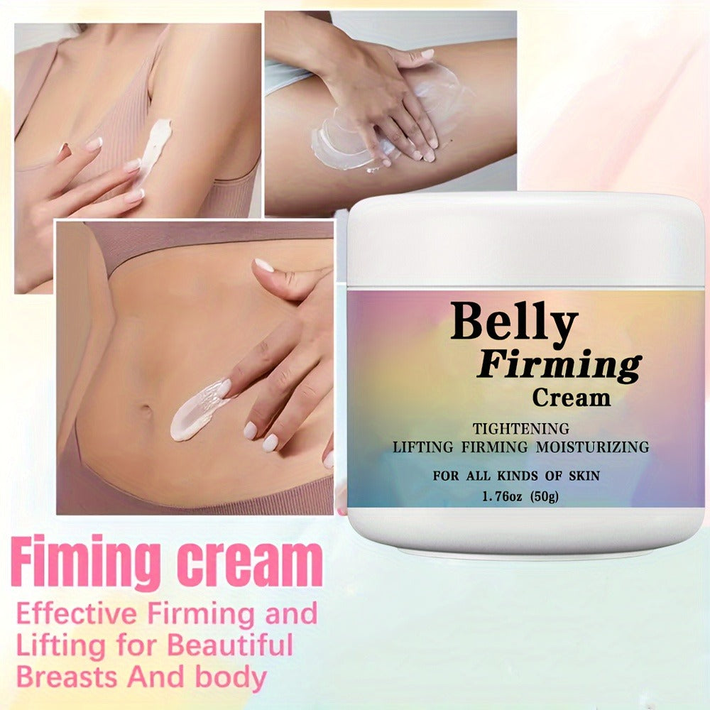1pc Unisex Intensive Belly Firming Cream - Hydrating And Lifting for Belly, Buttocks, Thighs And Arms - Alcohol-Free with Hyaluronic Acid, Jojoba Oil, Caffeine, Shea Butter, Vitamin E - Fresh Scent, for All Skin Types, Gift, Perfect Christmas Gift