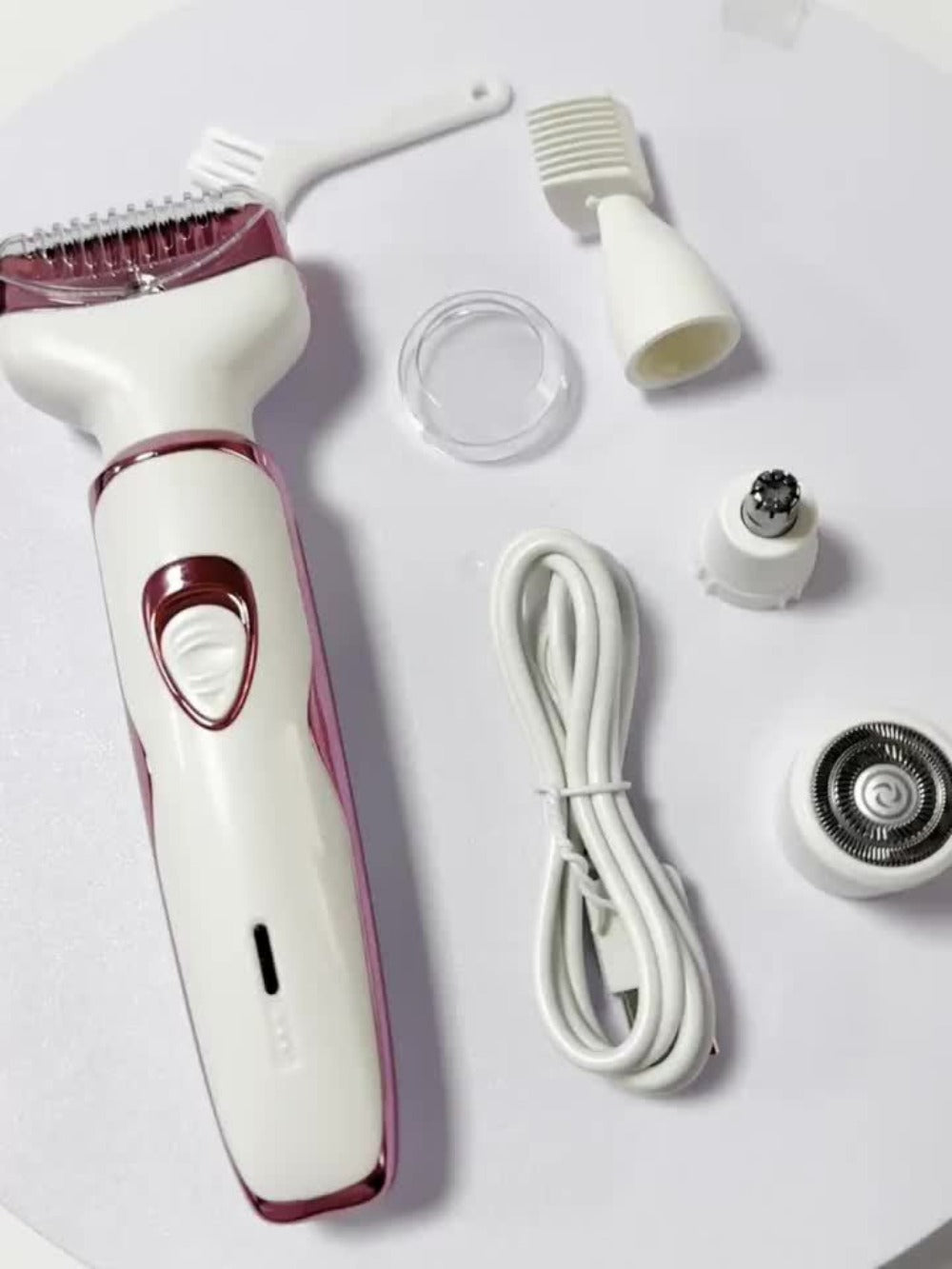 Electric Razor for Women, 4-in-1 Rechargeable Grooming Kit | Limited Luxury Set | Ultimate Shaving Care Gift, Lady Electric Shaver for Face, Nose, Legs And Underarm, Bikini Trimmer for Women Wet & Dry Painless, Hair Razor Rechargeable & Portable