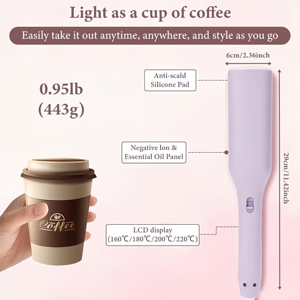 32mm Women's Curling Iron, 30-second Rapid with Adjustable Temperature Settings, Creates Long-lasting Deep U-shaped and M-shaped Curls, Delivers Salon-level Smooth Results, a Gift for Her, Mother's Day Gift