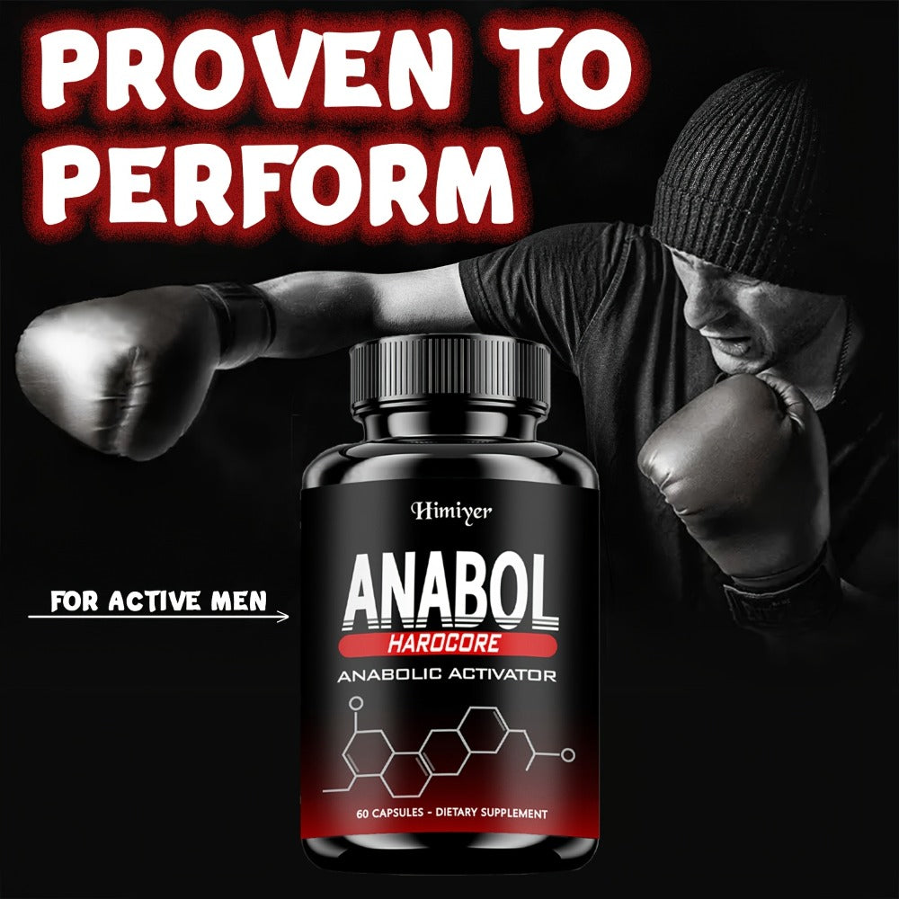 5 Packs ANABOL Capsules, Dietary Supplement for Men - Advanced, Strength, And Wellness Formula, 60 Capsules, 2-Year Shelf Life