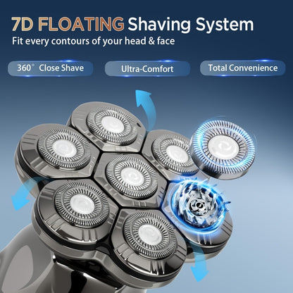 Rotary Shaver for Men 8D Wet Dry Electric Head Shaver IPX5 Waterproof LED Digital Display Beard Nose Hair Trimmer Multi-Function Kit WK5810 ZN6100 Replacement Blades