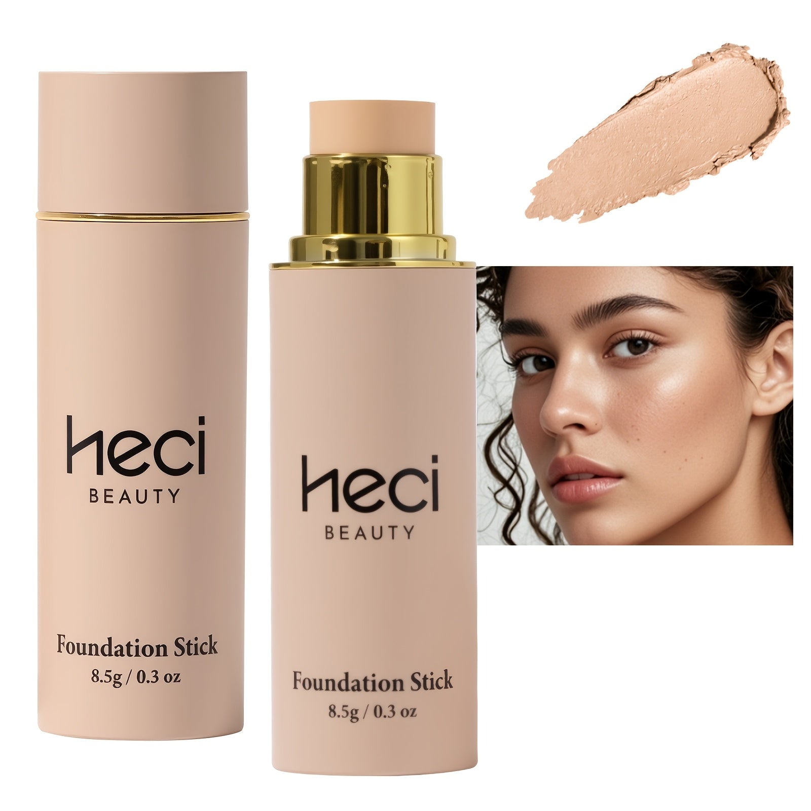 2pcsConcealer Foundation Stick Full Coverage, Moisturizing CC Cream, Waterproof And Long-Lasting, Light-weight Cream-natural Matte Finish for Light Beige to Medium Tan Skin Tones, Multi-purpose Cream Foundation Flawless Makeup