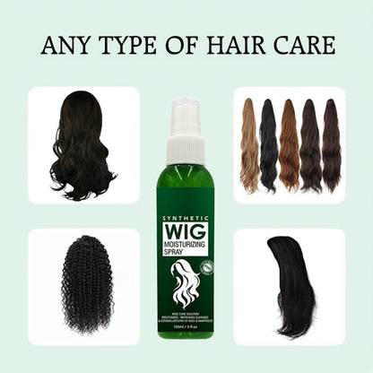 Synthetic Wig Spray Leave-In Conditioner - Revitalizes & Refreshes Wigs & Hairpieces, Cleanses Between Washes, Extends Lifespan, Soft Fresh Scent, Daily Wig Care Spray for Synthetic Hair