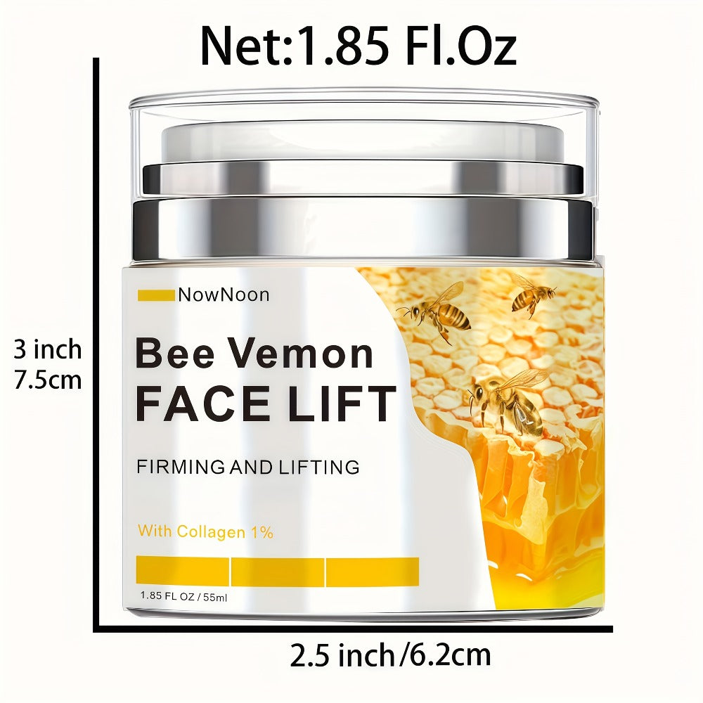1.69oz Bee Venom Firming & Lifting Cream - Enriched with Hyaluronic Acid And Vitamin E to Deeply Hydrate And Moisturize, Even Skin Tone, Emollient And Radiant, Suitable for All Skin Types, Light Texture, Can Be Applied to The Face And Neck.