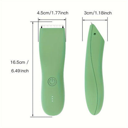 Body Hair Trimmer for Men and Women Electric Groin Hair Trimmer with Replaceable Ceramic Blades USB Rechargeable Waterproof Pubic Hair Shaver Bikini Trimmer