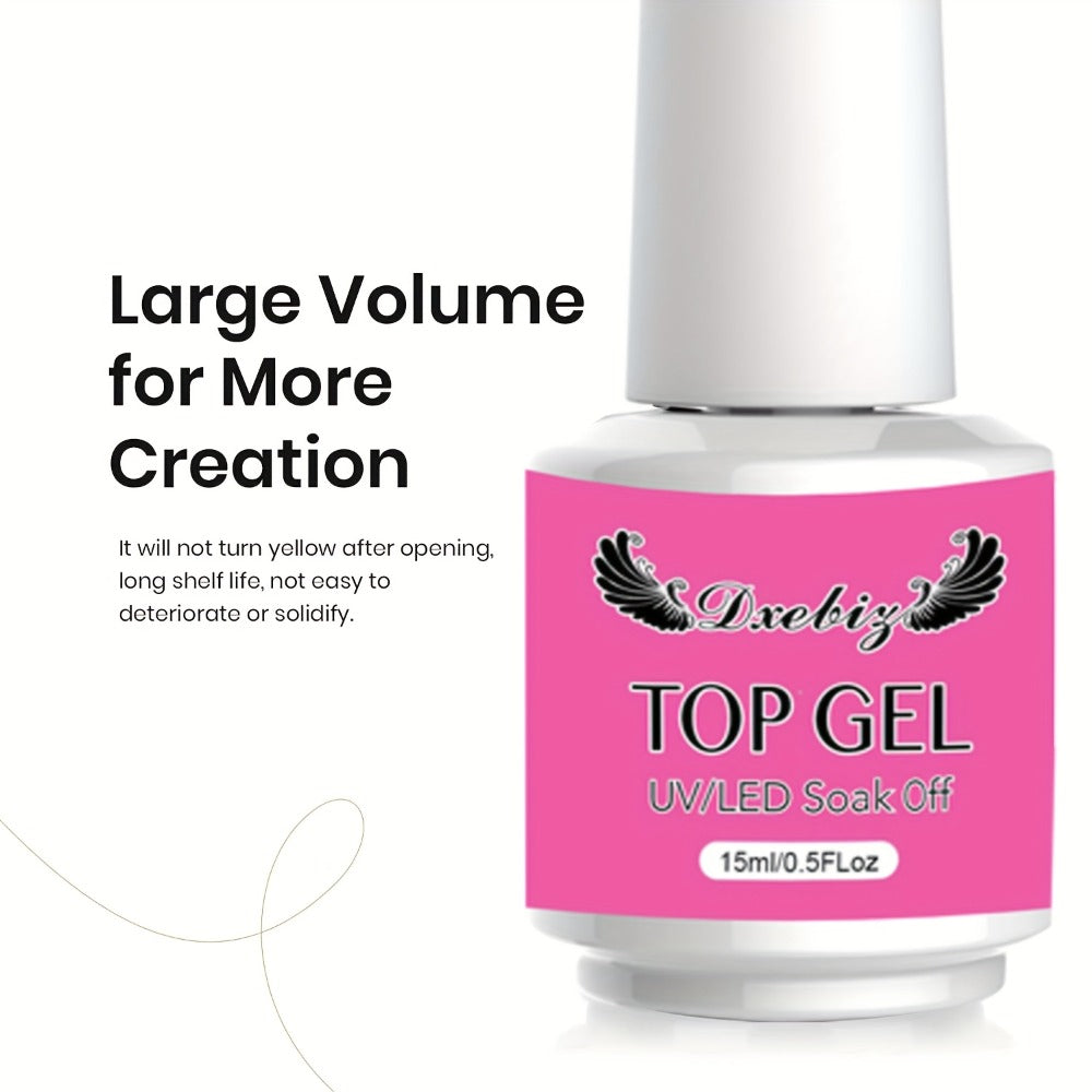 Builder Gel Nail Kit 5-in-1 Clear Nail Extension Gel with Primer Nail Strengthening Gel Nail Brush Repair Set 0.51oz Beginner Home DIY Nail Art Starter Kit for Natural Nails