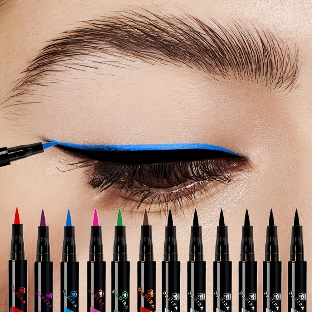 12pcs Eyeliner Pen Set, Creating A Natural Makeup Effect, Lasting Without Tingling, Suitable for Daily Life, Performances, Parties, Parties, All Skin Colors, The Perfect Gift for Women, Valentine's Day, Halloween, Mother's Day, Easter, Christmas, Etc