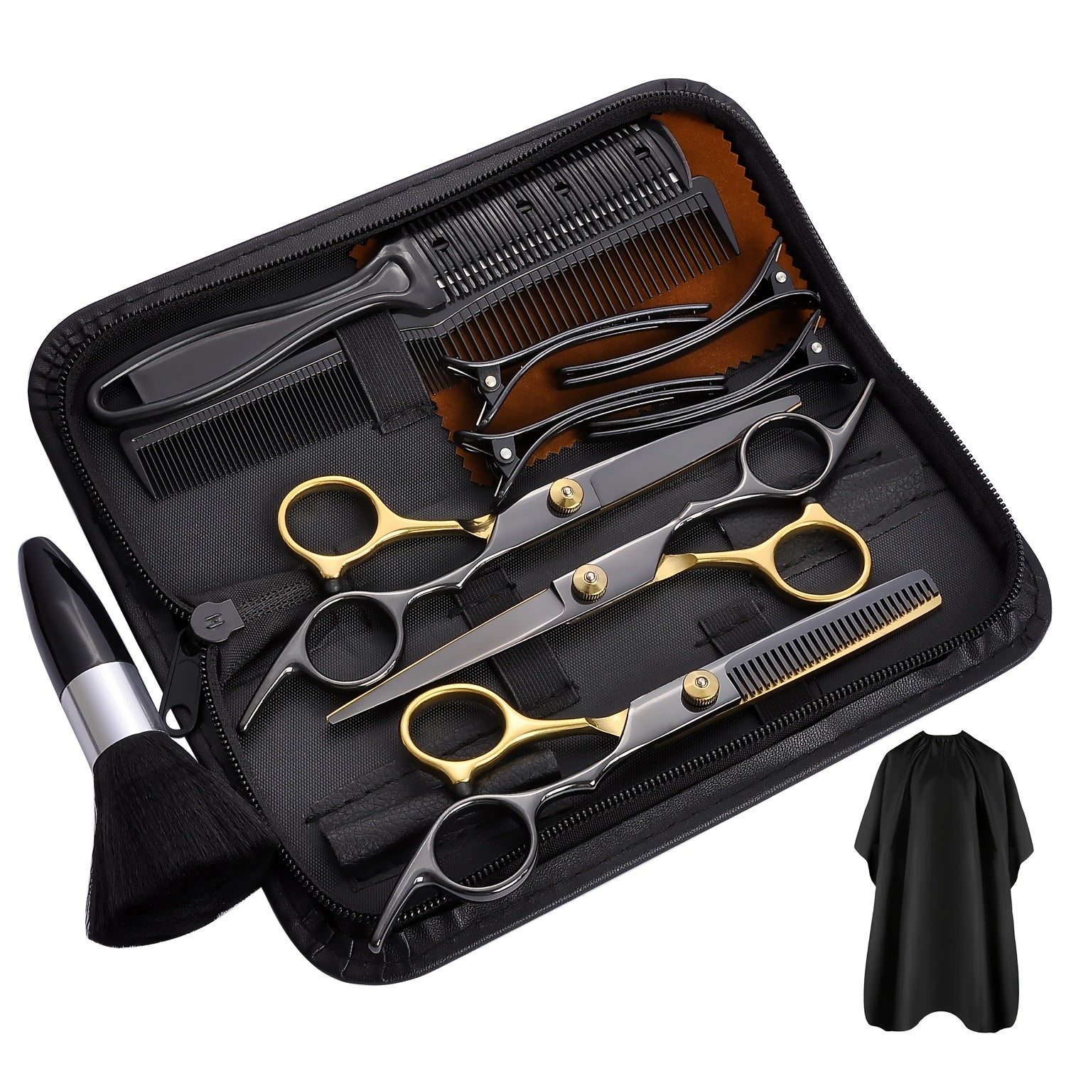 13 PCS Hair Cutting Scissors Kit, Professional Barber Shears Set With Hair Scissors Thinning Shears, Hair Cutting Shears Hair Cut Blending Salon Scissor For Men Women