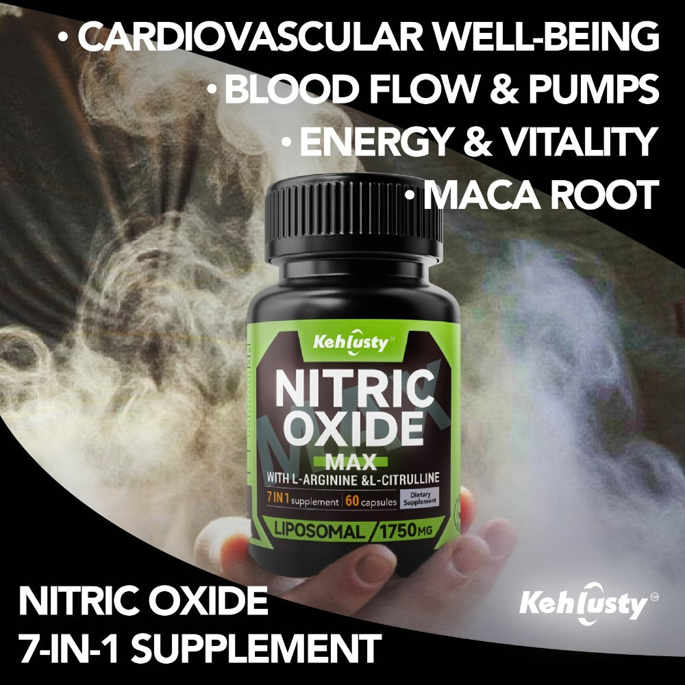 7-in-1 Max Load Energy Supplement, Containing L-Arginine, L-Citrulline, Maca, and Beetroot. Suitable as a Father's Day Gift. Ideal for Office Workers, Fitness Enthusiasts, Adults, Men, and Women