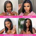[Christmas New Year Gift] Bob Wig Human Hair Put On And Go Glueless Wigs Human Hair Pre Plucked Pre Cut 4x4 Glueless HD Lace Front Wigs Human Hair For Women Short Straight Bob Wigs Human Hair For Women Daily Party Birthday Black Friday Christmas New Year