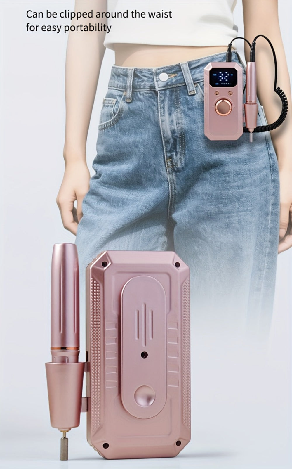This Electric Nail Grinder Is Rechargeable And Comes with 11 Grinding Heads And 20 Sanding Rings, Perfect for High-Speed Salon Use at Home, Making It a Great Gift for
