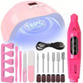 7 In 1 Manicure Set Including Nail Lamp, Nail File, Cuticle Fork, Cuticle Nipper, Finger Separator - Professional For Beginners, Professional Nail Lamp For Salon And Home Use, Essential Nail Tools Compatible With All Gel Nail Polishes