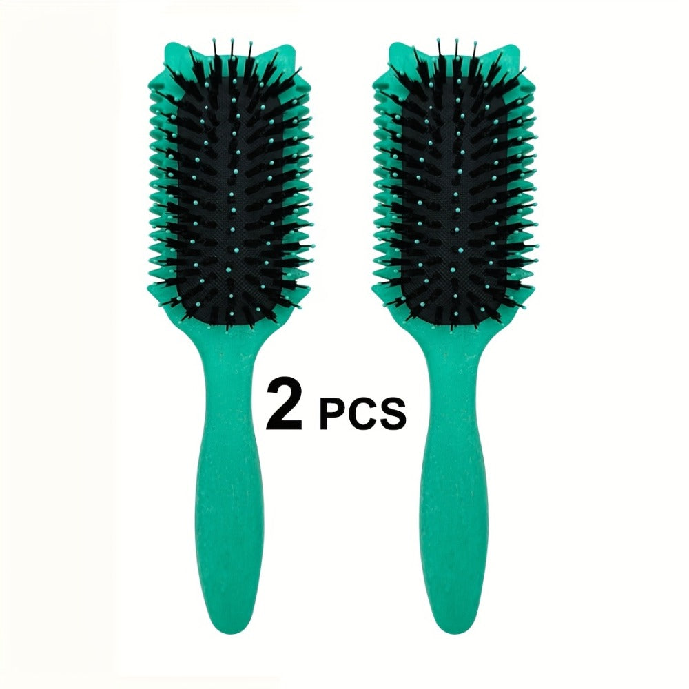 1/2pcs Green Curly Hair Brush Curly Waves Reduce Hair Pull Fun Cat Head Design Perfectly Designed Curly Hair