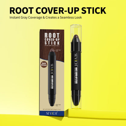 Hair Dye Pen for Men – Root Cover Up Stick, Beard & Gray Hair Color Pen, Long-Lasting High Coverage, Perfect Hairline Touch-Up, All Hair Types – Black & Dark Brown
