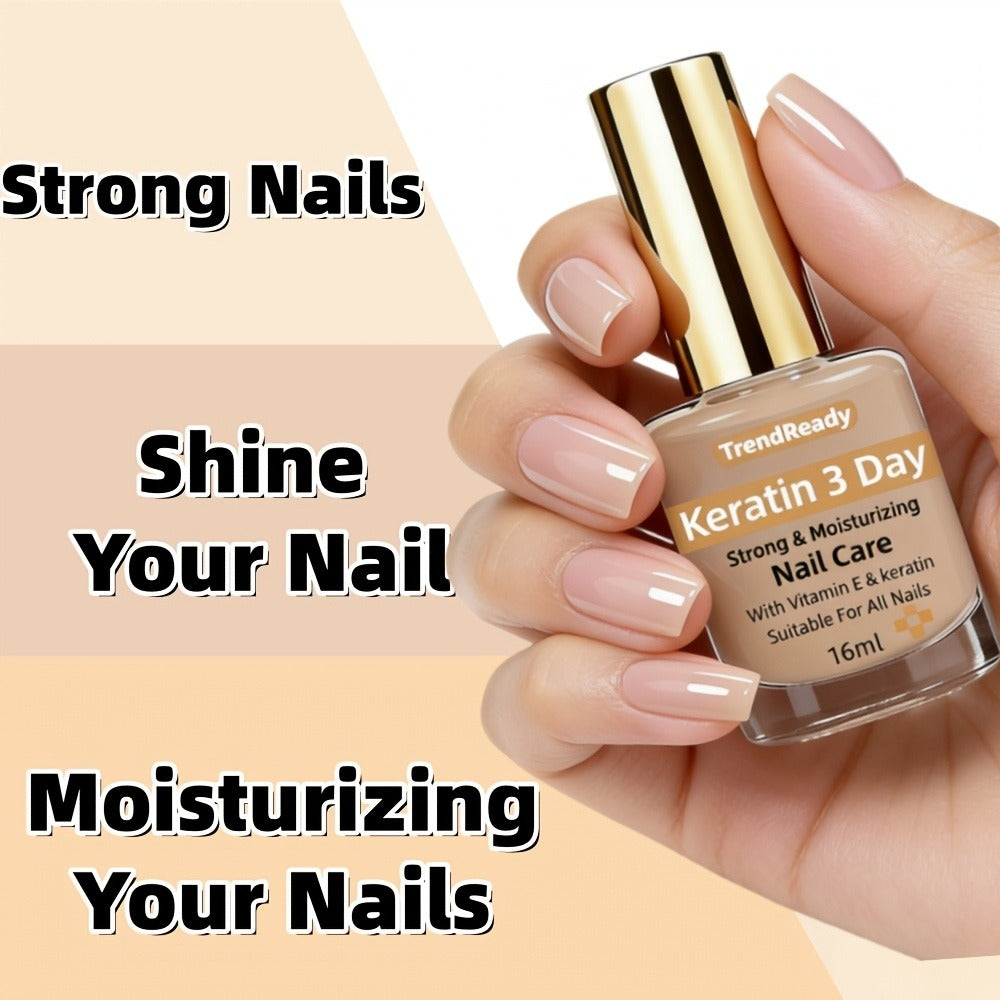 Nail Strengthener for Weak Splitting & Breaking Nails | 4-in-1 Keratin Protein Hardener Fast Dry Nail Care Oil | Alcohol-Free Formula for Instant & 3-Day Repair | Manicure Treatment 2pcs & 4pcs