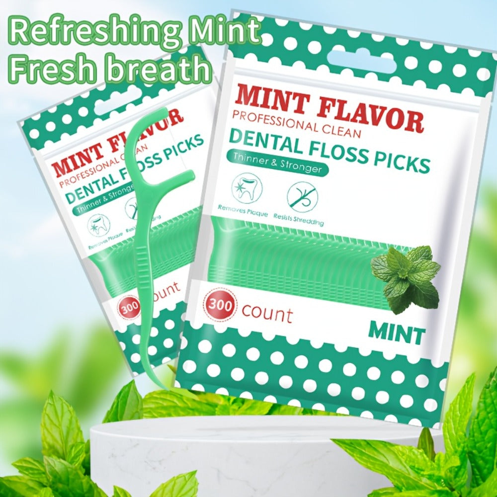 Mint Flavored Dental Floss Stick - Portable Ultra-fine Dental Floss - Highly Attractive Disposable Cleaning Dental Floss - Personal Care - Oral Care - Interdental Cleaning Products - Dental Floss, Interdental Brush