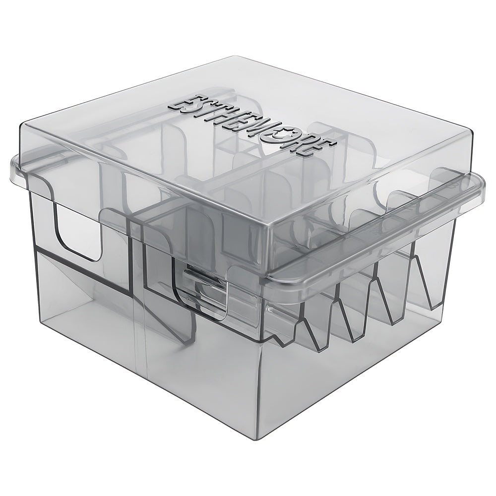 Professional Barber Tool Organizer - 8-Slot Clear Plastic Storage Box for Hair Clippers & Scissors, Durable Transparent Design for Salon & Home Use, Fit for All Models, Space-Saving Grooming Accessories, Barber Supplies