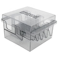 Professional Barber Tool Organizer - 8-Slot Clear Plastic Storage Box for Hair Clippers & Scissors, Durable Transparent Design for Salon & Home Use, Fit for All Models, Space-Saving Grooming Accessories, Barber Supplies
