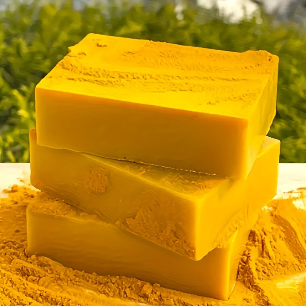 24pcs Lemon Turmeric & Kojic Acid Cold Process Handmade Soap. Facial & Body Cleansing. for Bath & Face. with Natural Ginger Extract. Cleansing, Moisturizing & Exfoliating with Granules- Stocking Stuffers Gifts for Women-Christmas Gifts!