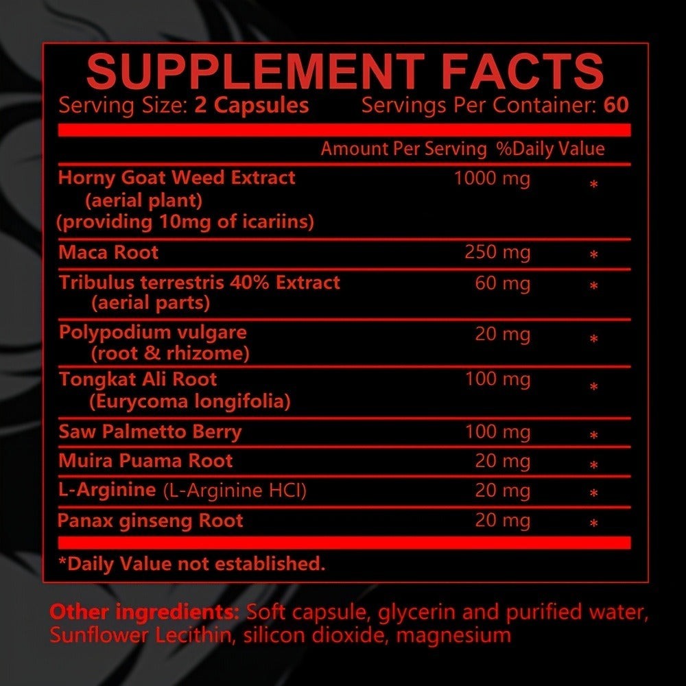 Bovine Blood Capsules - Premium Dietary Supplement - Contains Ingredients Such As Maca Root And Saw Palmetto Berries - Supports Overall Health And Daily Vitality - 120 Capsules