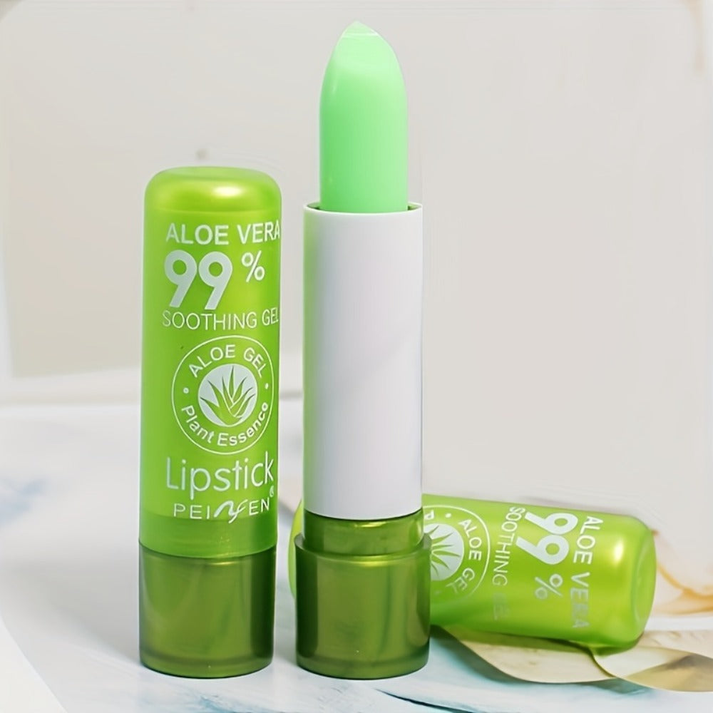 Color Changing Lipstick Set - Aloe Magic Green to Pink Formula, Long-Lasting Moisturizing with Plant-Based Squalane | Personalized Shade Lip Color | 6-Pack & 12-Pack Gift Set for Women