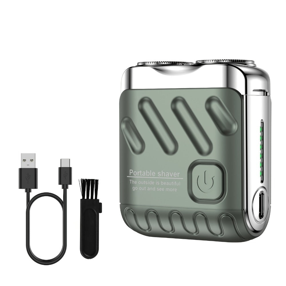 Mimi'S New Electric Shaver Features Magnetic Suction Dual Blade Heads, 2-Speed USB Charging, Mini Car Portable, Men'S Electric Mobile Razor