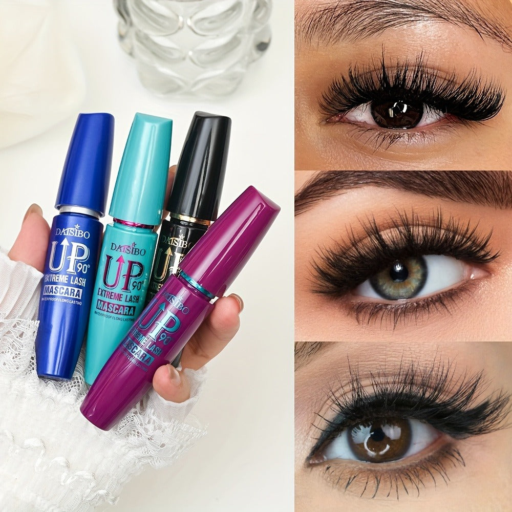 Mascara Set 4-Pack 4D Waterproof Volumizing Lengthening Curling Long Lasting Black Lash Mascara for Fuller Thicker Lashes All Skin Types