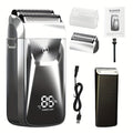 2-in-1 Bald Hair Trimmer, Electric Razor Band Barber Clippers, Aluminum Foil Head - Professional USB Rechargeable Electric Razor, Gentle Beard Hair Trimmer, Festivals & Christmas Gifts