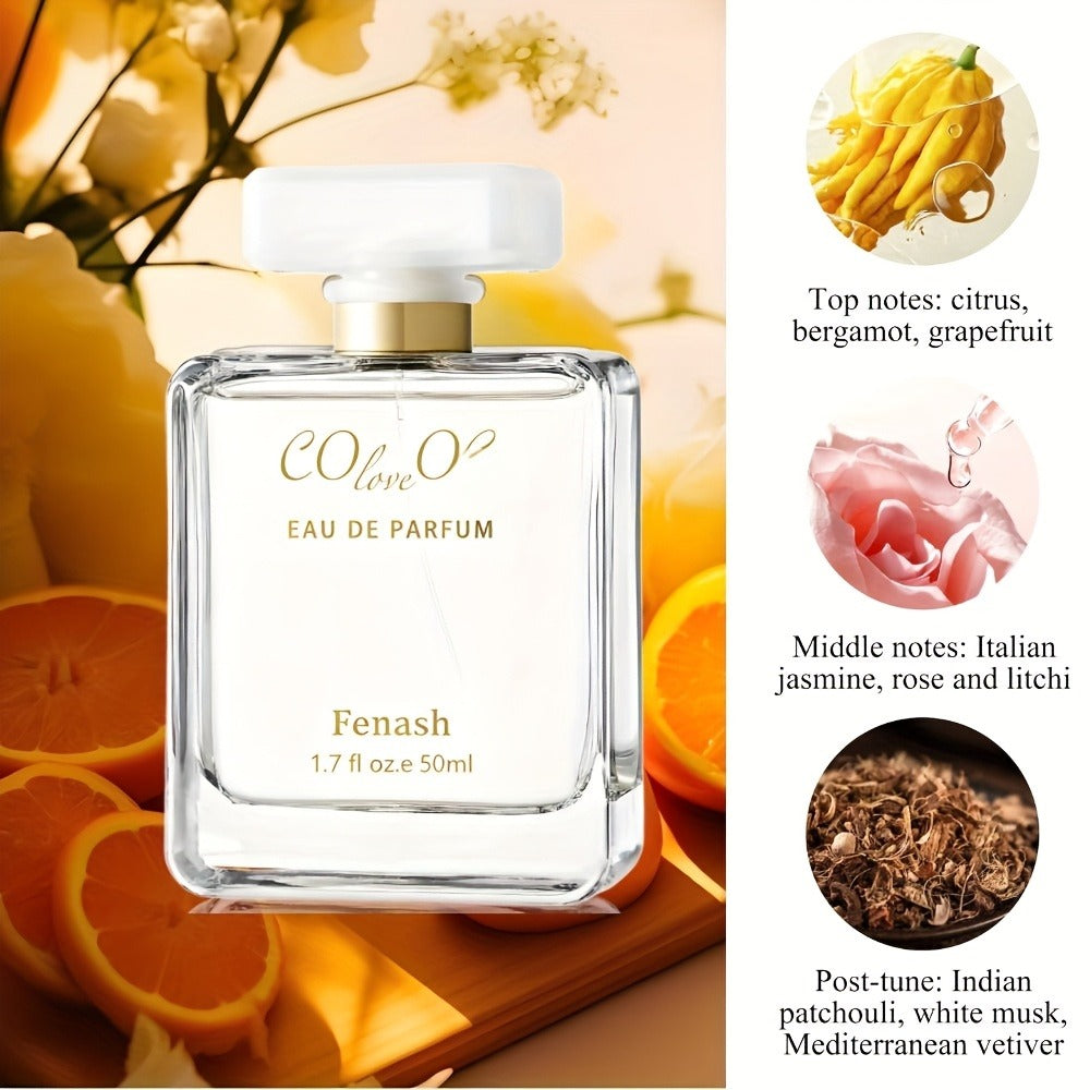 Eau de Parfum Women Floral Scent Bergamot Jasmine Rose Musk Long Lasting Citrus Floral Spray 160g Daily Wear Date Night Gift for Her Miss Coo
