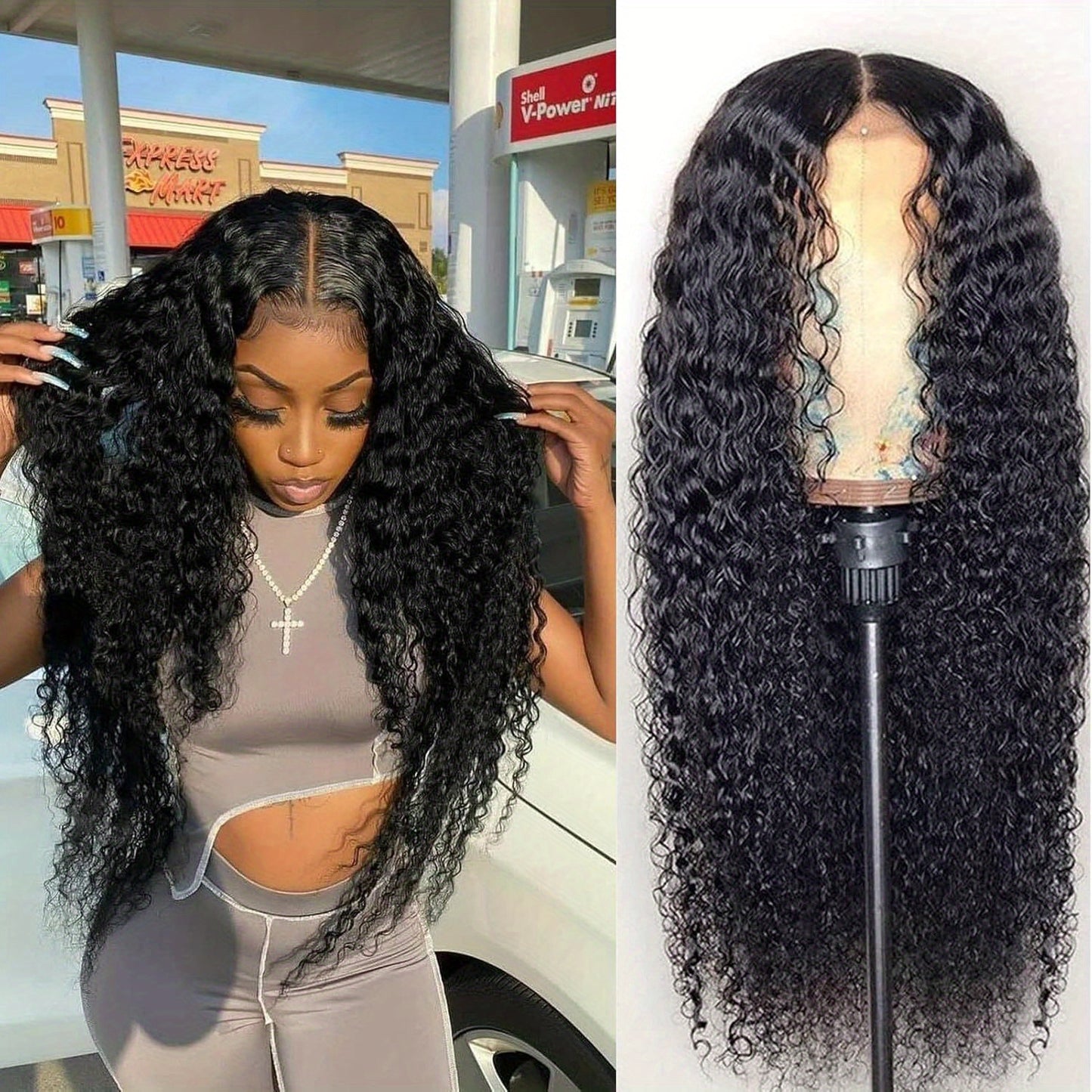Lace Front Wig Human Hair 4x4 HD Transparent Closure - Brazilian Body Wave Pre Plucked Baby Hair 180% Density Natural Black 14-26 Inch