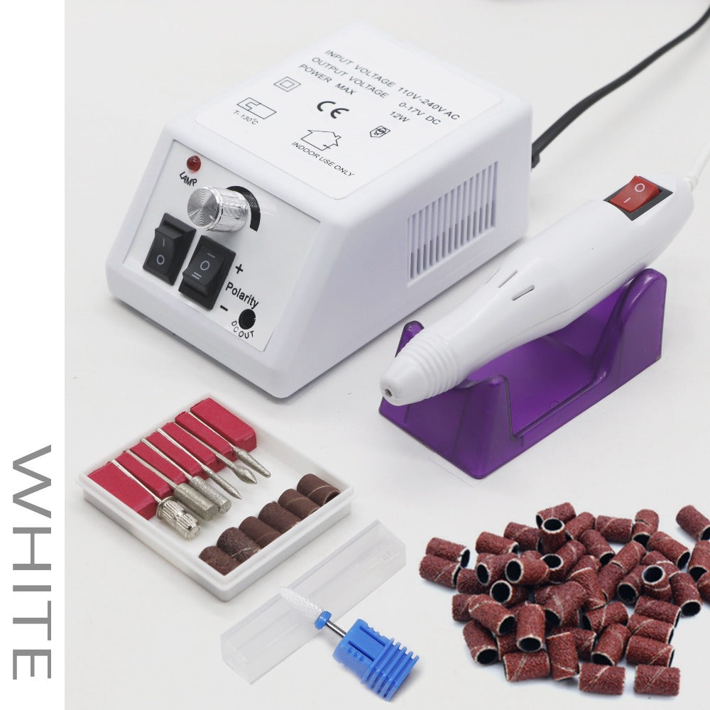 20000RPM Electric Nail Machine Desktop Equipment with Milling Cutters Bits Set Gel Cuticle Armor Removal Pedicure Manicure Tool Professional Electric Nail Drill Milling Machine for Manicure Pedicure Files Tools Kit Nail Polisher