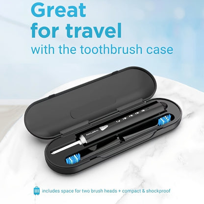 Electric Toothbrush for Adults Sonic Rechargeable 5 Cleaning Modes 6 DuPont Brush Heads 40000 VPM 120-Day Battery 2-Minute Smart Timer Whitening Sensitive Polish Massage USB Charge Travel Ready