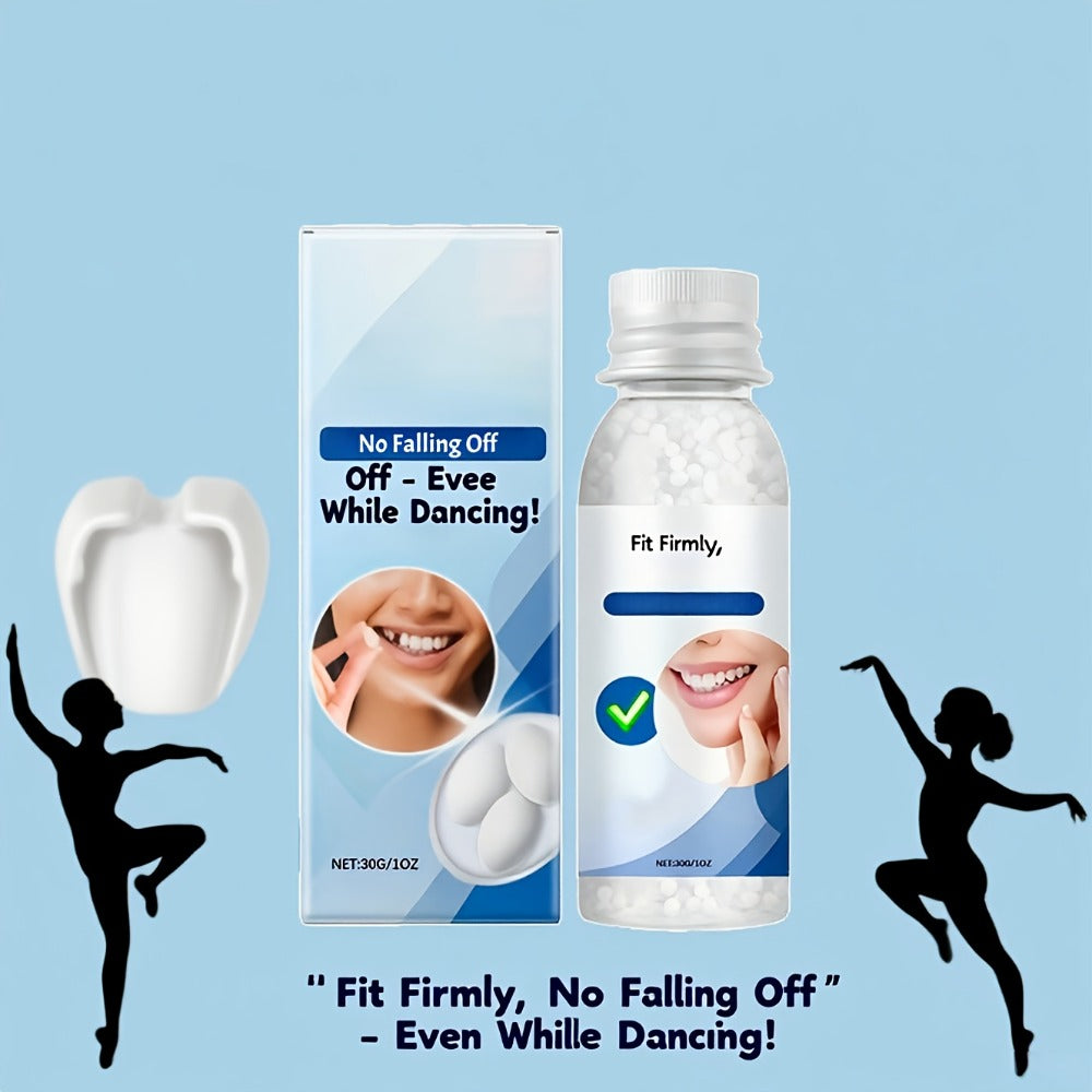 Temporary Cosmetic False Tooth - Realistic Temporary Material for Missing/Broken Teeth, Easy Application & Secure Fit Suitable for Eating, Daily Use - for Women & Men (Middle-Aged & Elderly) - -Looking Tooth Fillings, Non- Replacement!