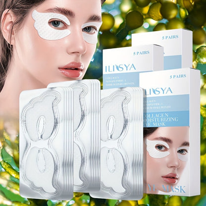 Collagen Eye Mask 3 Boxes 15 Pairs - Marine Collagen & Niacinamide Moisturizing Under Eye Patches, Butterfly Design, Hydrating Eye Skin Care Gift Set