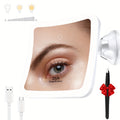 2000mAh Rechargeable 25X Magnifying Mirror with Light, Suction Cup, Locking Suction Mount, Travel Magnifying Mirror with 360° Adjustable, Travel Makeup Mirror with Dimmable Touch & 3 LED Light Settings, Valentine's Day Gifts, Weddings, Birthday Gift