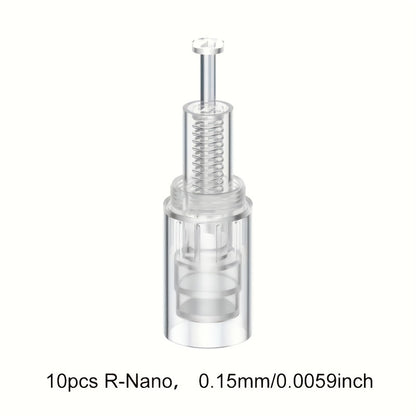 Derma Pen Replacement Needle Cartridges 10pcs/Pack — 12 Pin, 36 Pin & R-Nano Tips for L1 L3 L6 L8 S8 Microneedling Pen, 0.25mm Screw-Lock
