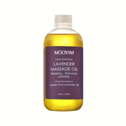 Lavender Massage Oil with Nut Oil & Grapefruit - Moisturizing Body Massage Oil for Dry Skin, Relaxation & Nourishment, Unisex Aromatherapy Skin Care