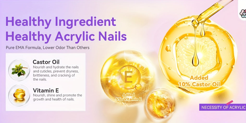 SAVILAND Salon-Grade Odorless Acrylic Liquid Monomer (8Oz) - Castor Oil & Vitamin E Enriched Formula with Complete Nail Kit (Brush/Dappen Tray/Mat), Low-Fume EMA Technology for Healthy Nail Art 2025