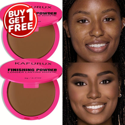 Pressed Powder Foundation 2PCS Set – Lightweight, Waterproof & Sweatproof Concealer Makeup, Non-Sticky Non-Drying Formula, Long-Lasting Coverage for All Skin Types, 5 Shades