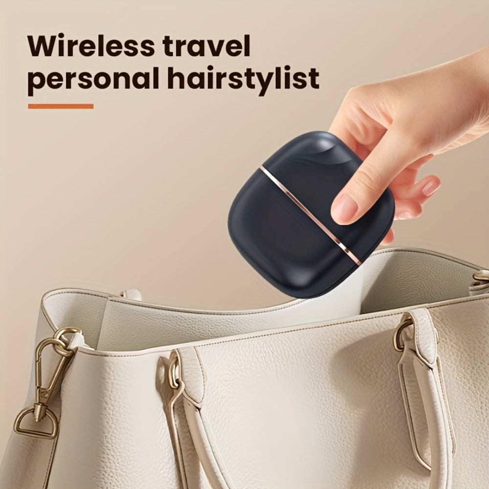 Mini, Compact & Portable Pocket-Sized Straightening Brush, Mini Hot Comb, USB Rechargeable, Mini Flat Iron, Bangs Styling, Lightweight Brush, Compact Design, Durable Construction, Fast, Styling Comb, Perfect for Students Busy Professionals