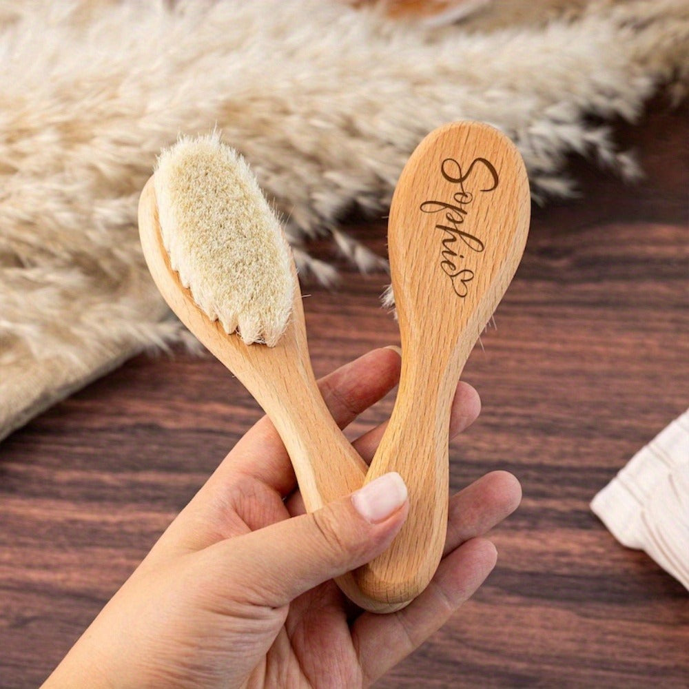 1pc Personalized Baby Brush | Engraved Name Newborn Bath & Daily Care Use Perfect Gift | Back to School | Mother's Day Gift | Teacher's Day Gift