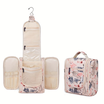 Hanging Toiletry Bag for Women Travel Makeup Bag Multi-Compartment Cosmetic Organizer with Hook Large Capacity Waterproof Toiletry Pouch for Travel Cruise Gym