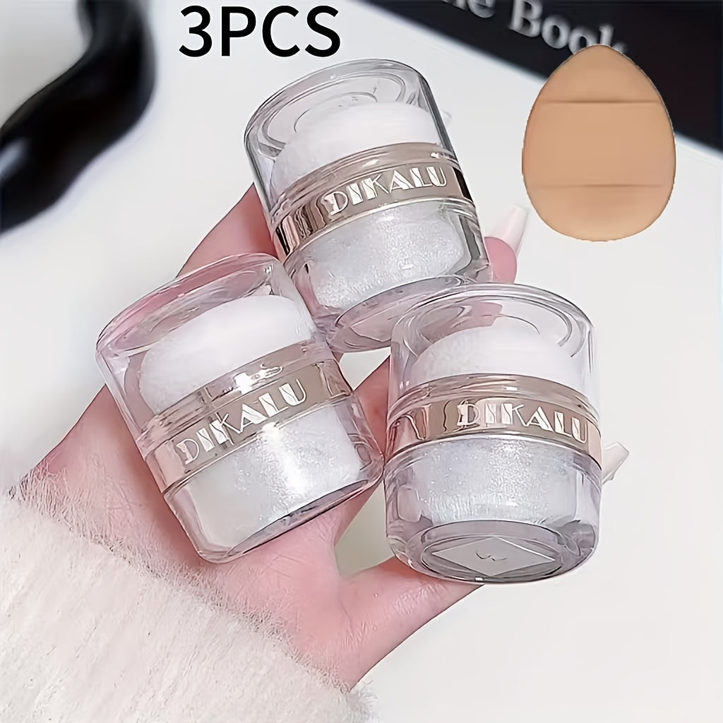 Highlight Powder Set 3pcs - Glitter Fairy Body Shimmer Powder, Radiant Sparkle Highlighter for Face & Body, Buildable Medium Coverage, Bridal Wedding Festival Makeup