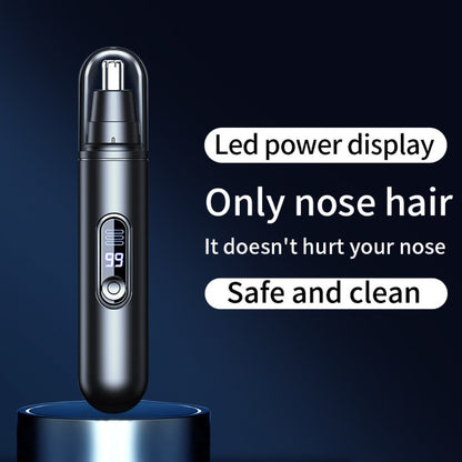 Nose Hair Trimmer Electric Painless 3-in-1 USB Rechargeable with LED Display – Trims Nose Ear Hair Eyebrows Waterproof Grooming Device for Men Women
