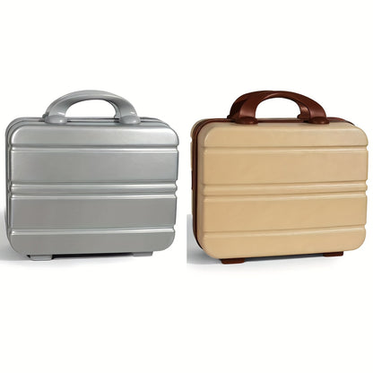 Makeup Travel Case Hard Shell Portable Cosmetic Bag Suitcase Waterproof Pressure-Proof with Elastic Band Small Carry-On Case for Women Travel Camping Gym 30x25x15cm