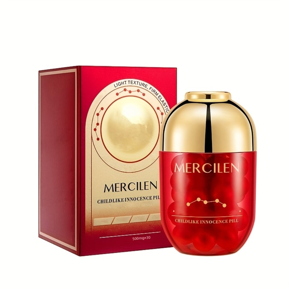 Collagen Serum 0. 5G x30 capsules, contains collagen, Jojoba seed oil and plant squalane to moisturize and moisturize Light Beige, making Light Beige look younger Makeup base